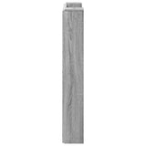 Storage Headboard with LED Grey Sonoma Engineered Wood 3418652