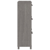 Shoe Cabinet HAMAR Light Grey 59.5x35x117 cm Solid Wood Pine 340515