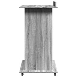 Lectern with Wheels & Drawer Grey Sonoma 55x55x107 cm Engineered Wood 848029