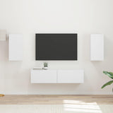 TV Cabinet Set 4 pcs White Engineered Wood 3409150