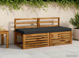 2-Piece Bench Cushions SOEST 2 pcs 100% Polyester Anthracite 950207