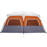 Family Tent with LED 10-Person Light Grey and Orange Quick Release 94303