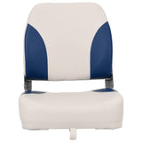 Foldable Boat Seat 2 Set with Blue-white Pillow 272242