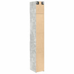 Slim Storage Cabinet Concrete Grey 30x42.5x225 cm Engineered Wood 3281269