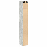 Slim Storage Cabinet Concrete Grey 30x42.5x225 cm Engineered Wood 3281269
