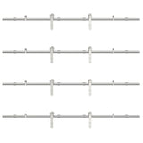 Sliding Door Hardware Kit 366 cm Stainless Steel Silver 3295773