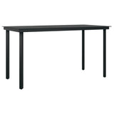 5 Piece Garden Dining Set Black 3099103