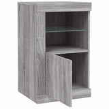 Side Cabinet with LED Lights Grey Sonoma Engineered Wood 836640