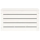 Storage Box White 59.5x36.5x33 cm Solid Wood Pine 823615