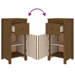 Sideboards 2 pcs Honey Brown 40x35x80 cm Solid Wood Pine 813761