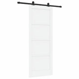 Sliding Door ORKDAL White 83 x 211 cm Solid Pine Wood 3333451