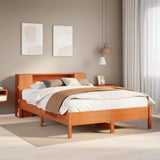 Bookcase Bed without Mattress Wax Brown 160x200 cm Solid Wood Pine 3322827