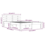 Bed Frame without Mattress White Solid Wood 120x200 cm 814750