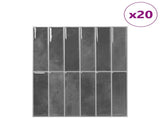 Rectangular Tile 20 pcs Grey 29 x 23 x 0.08 cm 42046160