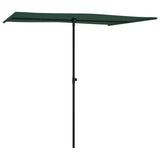 Garden Parasol with Aluminium Pole 2x1,5 m Green 47336
