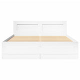 Bed Frame with Headboard without Mattress White 140x200 cm 3295562