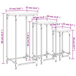 ZNTS Nesting Side Tables 3 pcs Grey Sonoma Engineered Wood 838941