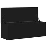Storage Box Black 102x35x35 cm Engineered Wood 840689