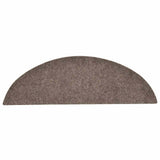 Stair Mats Self-adhesive 30 pcs 56x17x3 cm Beige Half Round 3365688