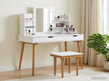 Dressing Table Set FAUSKE 5 pcs White 100 x 50 x 143 cm 3438597