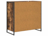 Shoe Cabinet Smoke Oak 79 x 36 x 100 cm Engineered Wood 886464
