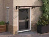 Door Canopy Black 122x90 cm Polycarbonate 153697