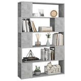 Book Cabinet Room Divider Concrete Grey 100x24x155 cm Engineered Wood 809201