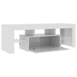 TV Cabinet with LED Lights High Gloss White 120x35x40 cm 804352