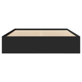 Bed Frame Black Engineered Wood Double Storage Bed Frame 3295640