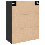 Wall Cabinet Black Oak 69.5 x 34 x 90 cm Engineered Wood 879518
