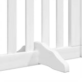 Dog Gate with Door Foldable 4 Panels White 320 cm Poplar Wood 352249