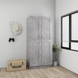Wardrobe Concrete Grey 82.5x51.5x180 cm Engineered Wood 803438