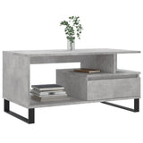 ZNTS Coffee Table Concrete Grey 90x49x45 cm Engineered Wood 831032