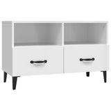 TV Cabinet High Gloss White 80x36x50 cm Engineered Wood 812597
