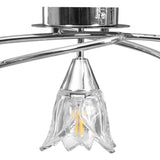 289236 Ceiling Lamp with Transparent Glass Shades for 5 E14 Bulbs Tulip