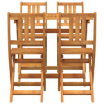 Garden Bistro Set Folding 5 pcs Brown Solid acacia wood 3324837
