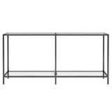 Console Table Transparent 160x35x75.5 cm Tempered Glass 331698
