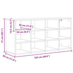 Shoe Cabinet with Shelf White 103 x 30 x 51 cm Engineered wood 808702