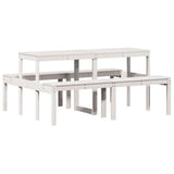 Picnic Table White 160x134x75 cm Solid Wood Pine 832563