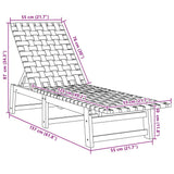 Sun Lounger Red Solid Wood Acacia and Fabric 366508
