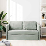 Folding Sofa Bed Light Grey 122 x 70 x 60 cm Velvet 42030479