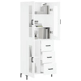 Highboard White 69.5x34x180 cm Engineered Wood 3198593