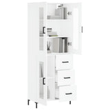 Highboard White 69.5x34x180 cm Engineered Wood 3198593