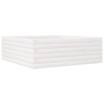 ZNTS Garden Planter White 70x70x23 cm Solid Wood Pine 847194