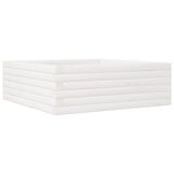 ZNTS Garden Planter White 70x70x23 cm Solid Wood Pine 847194