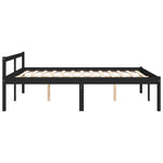 Senior Bed without Mattress Black 150x200cm King Size 810623