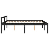 Senior Bed without Mattress Black 150x200cm King Size 810623