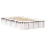 Bed Frame White 75 x 190 cm Solid Pine Wood 872762