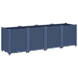 Garden Planter Blue Grey 160x40x53 cm PP 367856