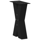 ZNTS Coffee Table Legs X-Shaped 2 pcs Black 28x cm Steel 4012948